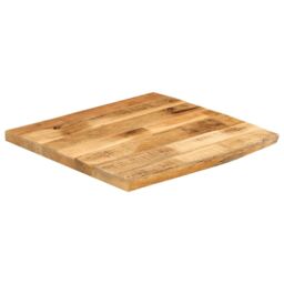 Berkfield Home Table Top 40x40x2.5 cm Live Edge Solid Wood Rough Mango in Brown - thumbnail 2