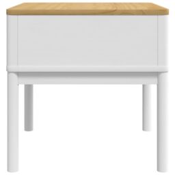 Berkfield Home Lamp Table FLORO White 55x55x54 cm Solid Wood Pine - Size: 55 x 55 x 54 cm - thumbnail 6