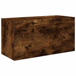 Berkfield Home Bathroom Wall Cabinet Smoked Oak 60x25x30 cm Engineered Wood in Brown - Size: 60 x 25 x 30 cm - thumbnail 2