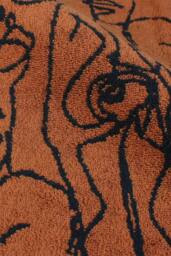 Furn Everybody Abstract Cotton Jacquard 4-Piece Towel Bale in Brown - thumbnail 2