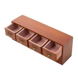 Kelvenix Desk Organizer with 6 Drawers Storage Box Cabinet in Brown - Size: 0.6m2 - thumbnail 3