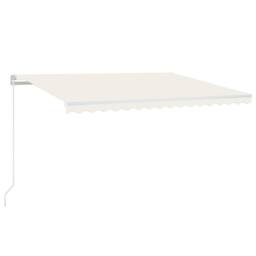 Berkfield Home Manual Retractable Awning 400x350 cm Cream in Beige - thumbnail 2