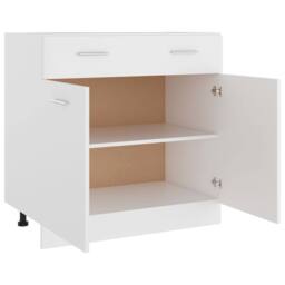 Berkfield Home Drawer Bottom Cabinet White 80x46x81.5 cm Engineered Wood - thumbnail 5