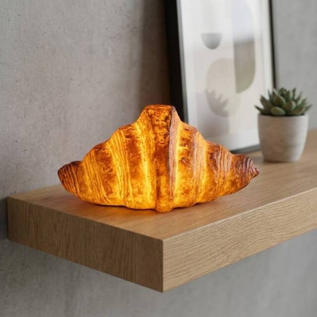 Garden Greatness French Patisserie Croissant Lamp in Beige - image 1
