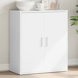 Berkfield Home Sideboard White 79x38x80 cm Engineered Wood - Size: 79 x 38 x 80 cm - thumbnail 2
