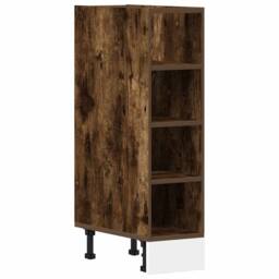 Berkfield Home Durable Bottom Cabinet Smoked Oak 20x44, 5x81, 5 cm Engineered Wood in Brown - thumbnail 3