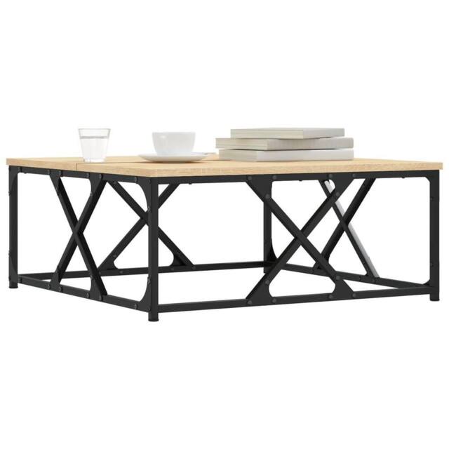 Berkfield Home Decorative Coffee Table Sonoma Oak 70x70x30 cm Engineered Wood in Light Brown - Size: 70 x 70 x 30 cm - image 1