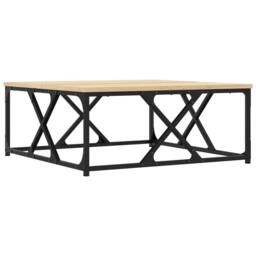 Berkfield Home Decorative Coffee Table Sonoma Oak 70x70x30 cm Engineered Wood in Light Brown - Size: 70 x 70 x 30 cm - thumbnail 6