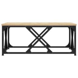 Berkfield Home Decorative Coffee Table Sonoma Oak 70x70x30 cm Engineered Wood in Light Brown - Size: 70 x 70 x 30 cm - thumbnail 4