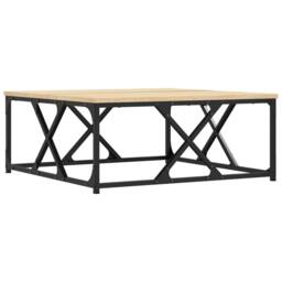 Berkfield Home Decorative Coffee Table Sonoma Oak 70x70x30 cm Engineered Wood in Light Brown - Size: 70 x 70 x 30 cm - thumbnail 3