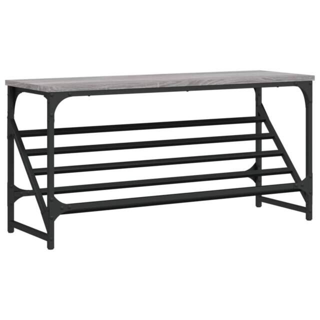 Berkfield Home Shoe Rack Grey Sonoma 90x30x45 cm Engineered Wood - Size: 90 x 30 x 45 cm - image 1