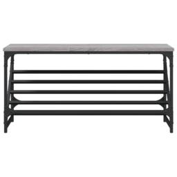 Berkfield Home Shoe Rack Grey Sonoma 90x30x45 cm Engineered Wood - Size: 90 x 30 x 45 cm - thumbnail 4