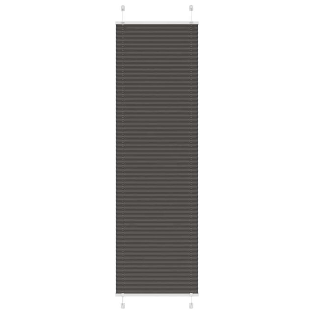 Berkfield Home Pleated Blind Black 65x200 cm Fabric Width 64.4 cm Polyester - image 1