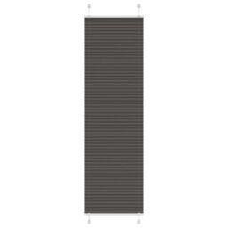 Berkfield Home Pleated Blind Black 65x200 cm Fabric Width 64.4 cm Polyester - thumbnail 1