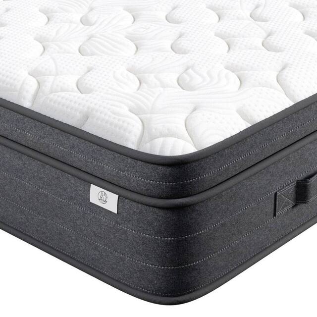 FORGEVIO 5FT King (150x200x26cm) POCKET SPRUNG MATTRESS in White - Size: Cot - image 1