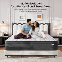 FORGEVIO 5FT King (150x200x26cm) POCKET SPRUNG MATTRESS in White - Size: Cot - thumbnail 6