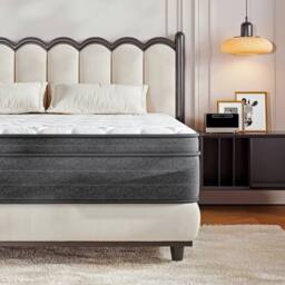 FORGEVIO 5FT King (150x200x26cm) POCKET SPRUNG MATTRESS in White - Size: Cot - thumbnail 3