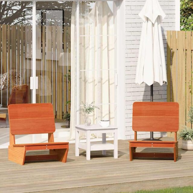 Berkfield Home Garden Chairs 2 pcs Wax Brown 60x64x70.5 cm Solid Wood Pine - image 1
