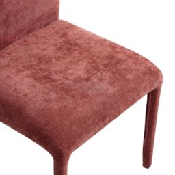 Nordlys Set of 2 Scandinavian Dining Chairs in Fabric in Red - thumbnail 9