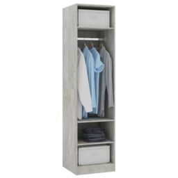 Berkfield Home Wardrobe Concrete Grey 50x50x200 cm Engineered Wood - Size: 50 x 50 x 200 cm - thumbnail 4