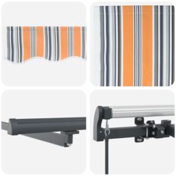 Berkfield Home Manual Retractable Awning with LED Multicolour Stripe 350x250 cm - thumbnail 8