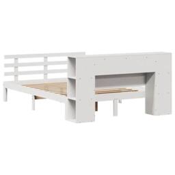 Berkfield Home Bookcase Bed without Mattress White 140x200cm Solid Wood Pine - Size: 140x200 cm - thumbnail 6