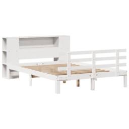 Berkfield Home Bookcase Bed without Mattress White 140x200cm Solid Wood Pine - Size: 140x200 cm - thumbnail 3