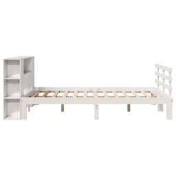 Berkfield Home Bookcase Bed without Mattress White 140x200cm Solid Wood Pine - Size: 140x200 cm - thumbnail 5