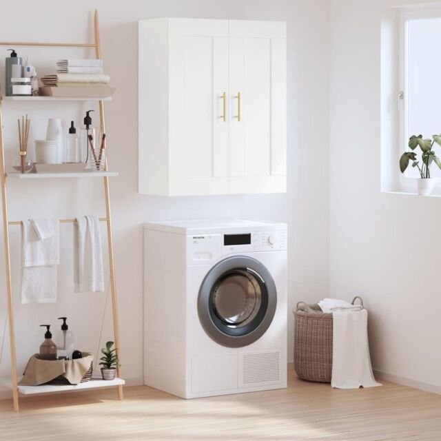 Berkfield Home Wall Mounted Cabinet White 69.5x34x90 cm Engineered Wood - image 1