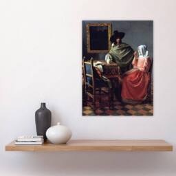 "Artery8 The Wine Glass Cropped Painting Vermeer Vintage Wall Art Print Poster - Size: W12"" x H16""" - thumbnail 4