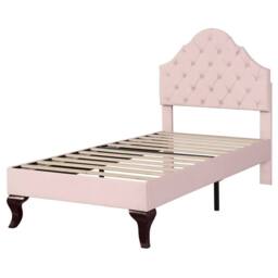 STILVORA Upholstered Bed 3ft Single with Adjustable Headboard Pink - thumbnail 6