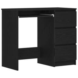 Berkfield Home Desk Black Oak 90x45x76 cm Engineered Wood - Size: 90 x 45 x 76 cm