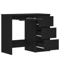 Berkfield Home Desk Black Oak 90x45x76 cm Engineered Wood - Size: 90 x 45 x 76 cm - thumbnail 5
