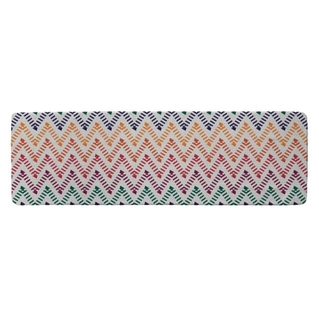 Benjamin Tate Design Freehand Horizontal Zigzag & Chevron Stripes Runner Rug in Natural - Size: 67 cm x 230 cm - image 1