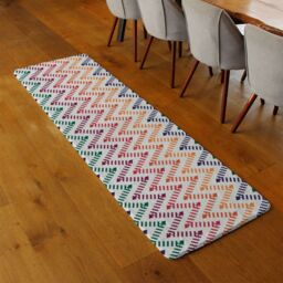 Benjamin Tate Design Freehand Horizontal Zigzag & Chevron Stripes Runner Rug in Natural - Size: 67 cm x 230 cm - thumbnail 2