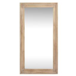Lemon Pavilion Furniture and Decor Washed Wood Framed Mirror - Glass - L3 x W76 x H120 cm - Brown - thumbnail 1