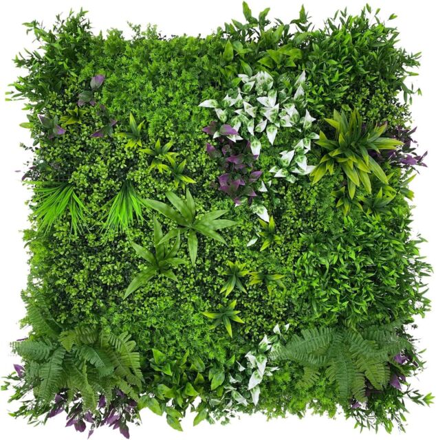 AKA Artificial Living Wall Panels Green Plant Flower Foliage 1m x 1m - Size: 100 cm x 100 cm