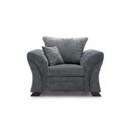 Abakus Direct Farrow Crushed Chenille Armchair in Dark Grey - thumbnail 2