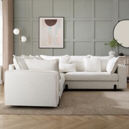 Home Detail Hayley Corner Sofa in White - Size: Large - thumbnail 2