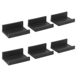 Havendro Black Set of 6 Floating Wall Shelf U Shape Display Storage Rack - thumbnail 1