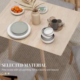 STILVORA Dining Table with Drop Leaf Pine Structure in Natural - thumbnail 7