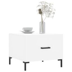 Berkfield Home Coffee Table White 50x50x40 cm Engineered Wood - Size: 50 x 50 x 40 cm - thumbnail 3