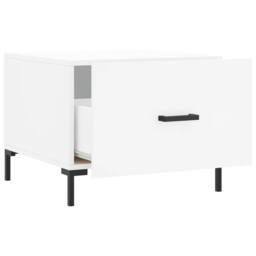 Berkfield Home Coffee Table White 50x50x40 cm Engineered Wood - Size: 50 x 50 x 40 cm - thumbnail 6