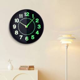 "KORVIXA Black 12"" Round Luminous Wall Clock - Size: 100 cm" - thumbnail 3