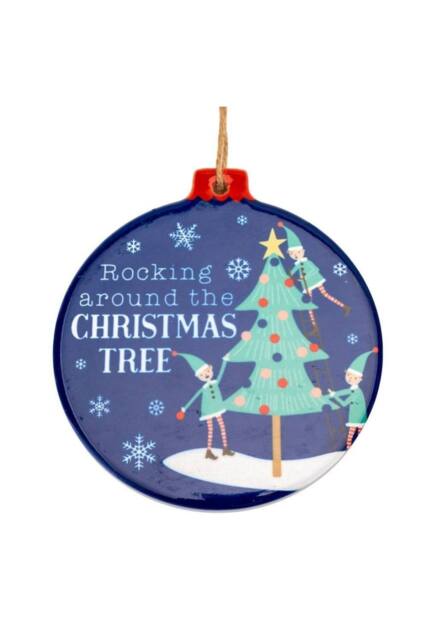 KDMD Rocking Around the Christmas Tree Ceramic 5 Pack in Blue - image 1