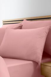 Catherine Lansfield So Soft Non Iron Duvet Cover Set in Coral - Size: Super King - thumbnail 2