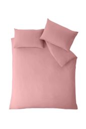 Catherine Lansfield So Soft Non Iron Duvet Cover Set in Coral - Size: Super King - thumbnail 4