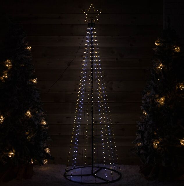 Samuel Alexander Light up Christmas Pyramid Cone Tree with 308 White & Warm White LEDs - image 1