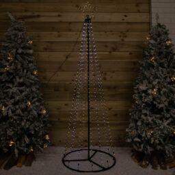 Samuel Alexander Light up Christmas Pyramid Cone Tree with 308 White & Warm White LEDs - thumbnail 3