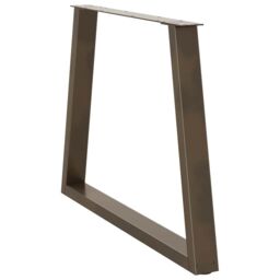 Berkfield Home Dining Table Legs V-Shape 2 pcs Natural Steel 100x(72-73.3) cm Steel in Brown - thumbnail 4